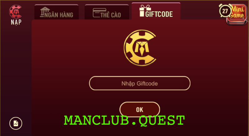 Quy đổi các Giftcode Man Club